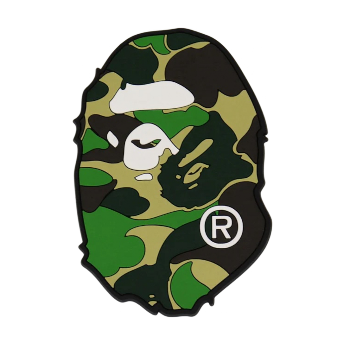 Bape ABC Green Camo Ape Head Rubber Coaster