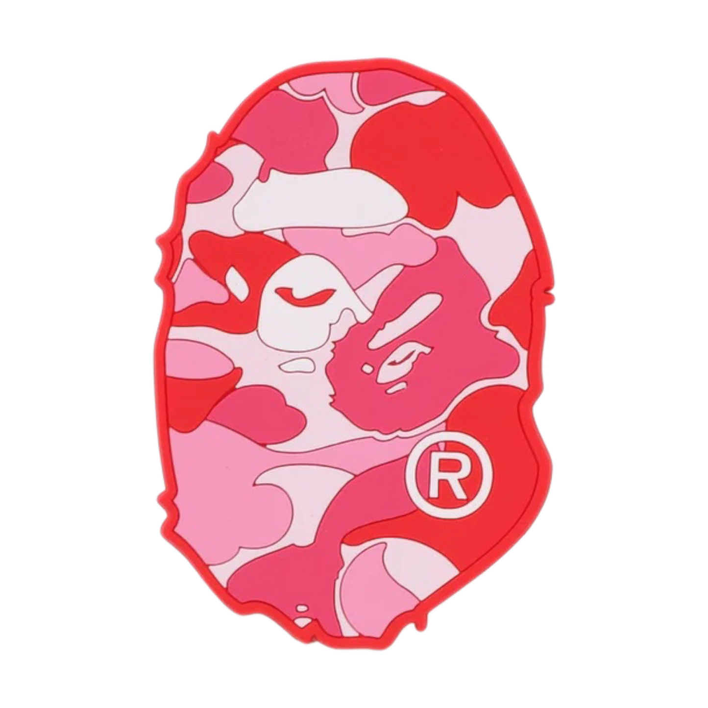 Bape ABC Pink Camo Ape Head Rubber Coaster
