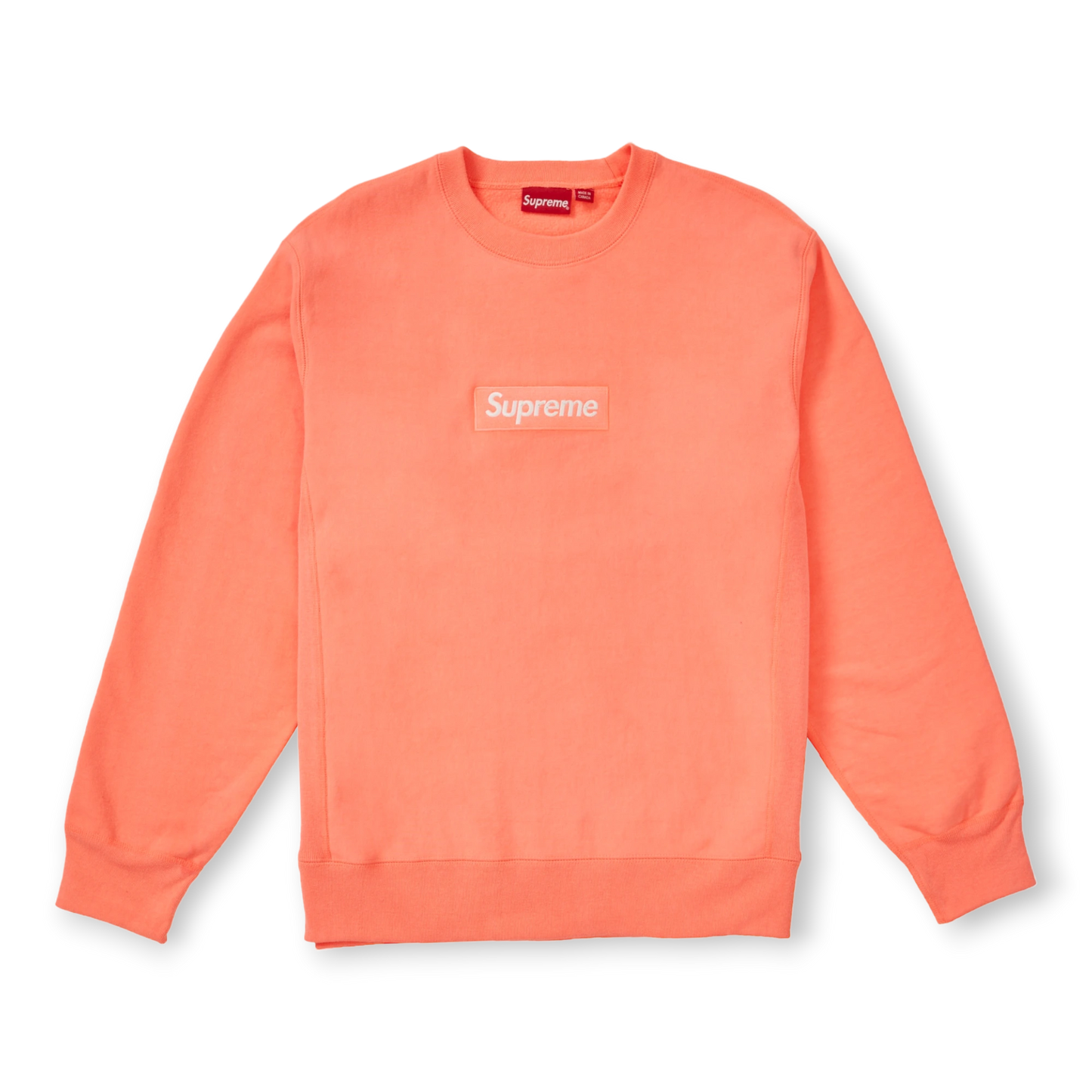 Supreme Box Logo Crewneck Fluorescent Pink