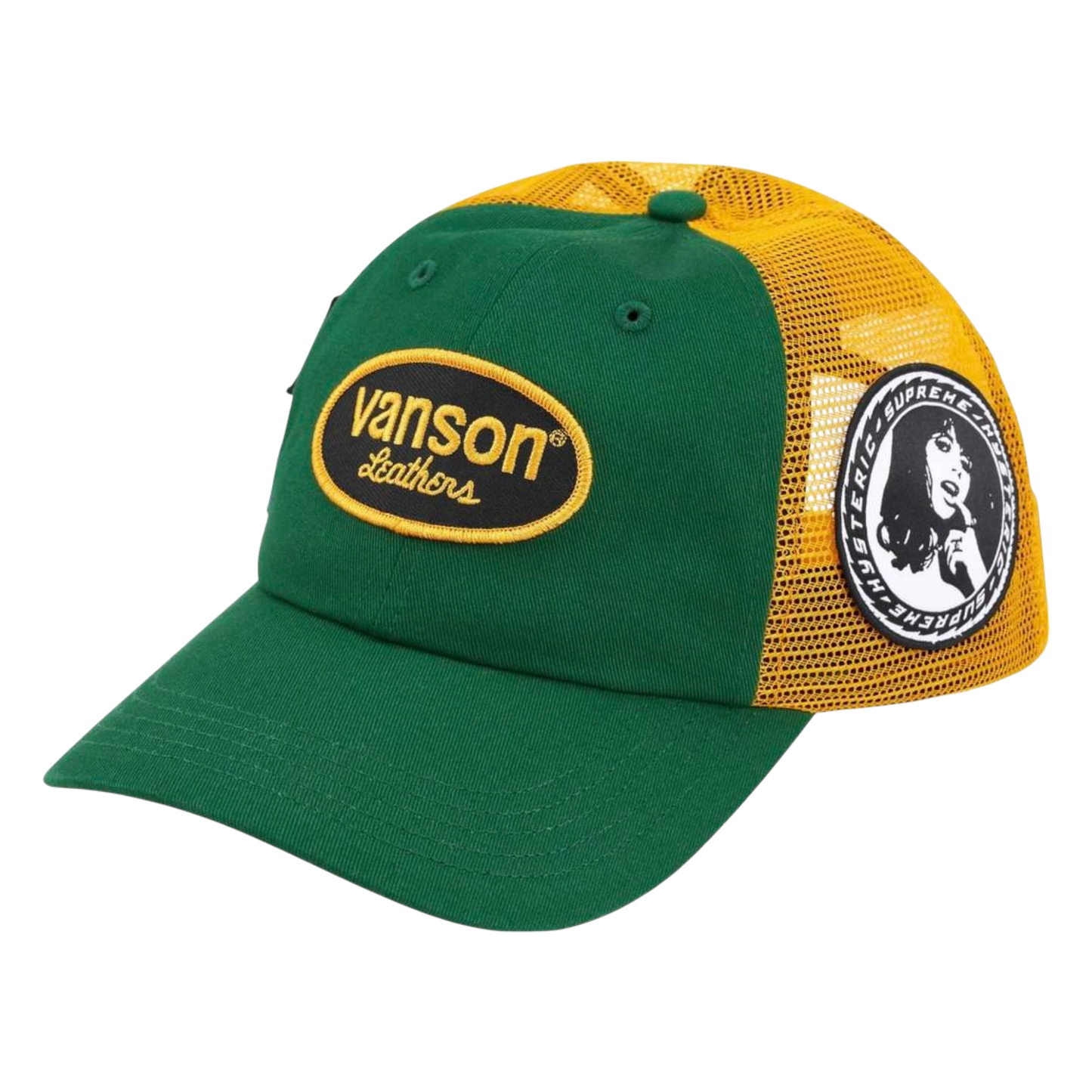 Supreme Hysteric Glamour Vanson Leather Mesh Back 6-Panel Green