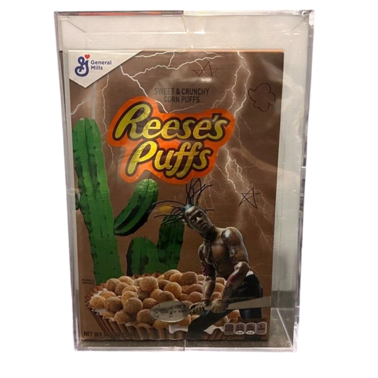 Travis Scott x Reese's Puffs Cereal Limited Edition Box w/ Acrylic Case (Not Fit For Human Consumption)