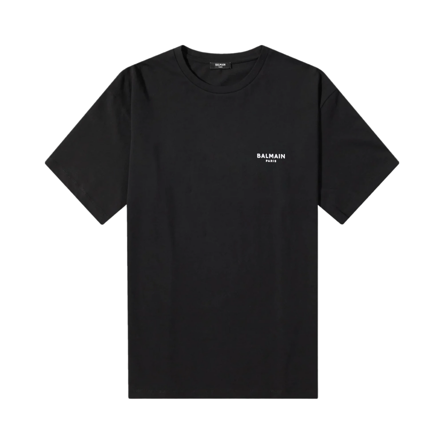 Balmain Flock Logo Black Tee