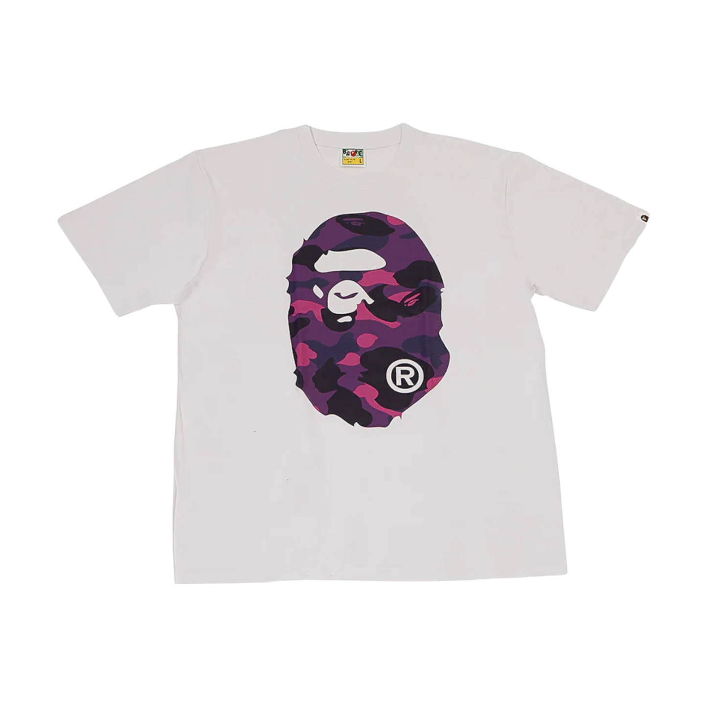 Bape Color Camo Big Ape Head Tee Purple