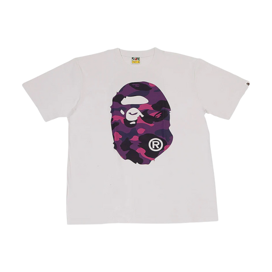 Bape Color Camo Big Ape Head Tee Purple