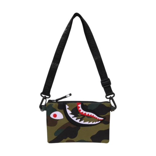 Bape 1st Camo Shark Mini Shoulder Bag Green