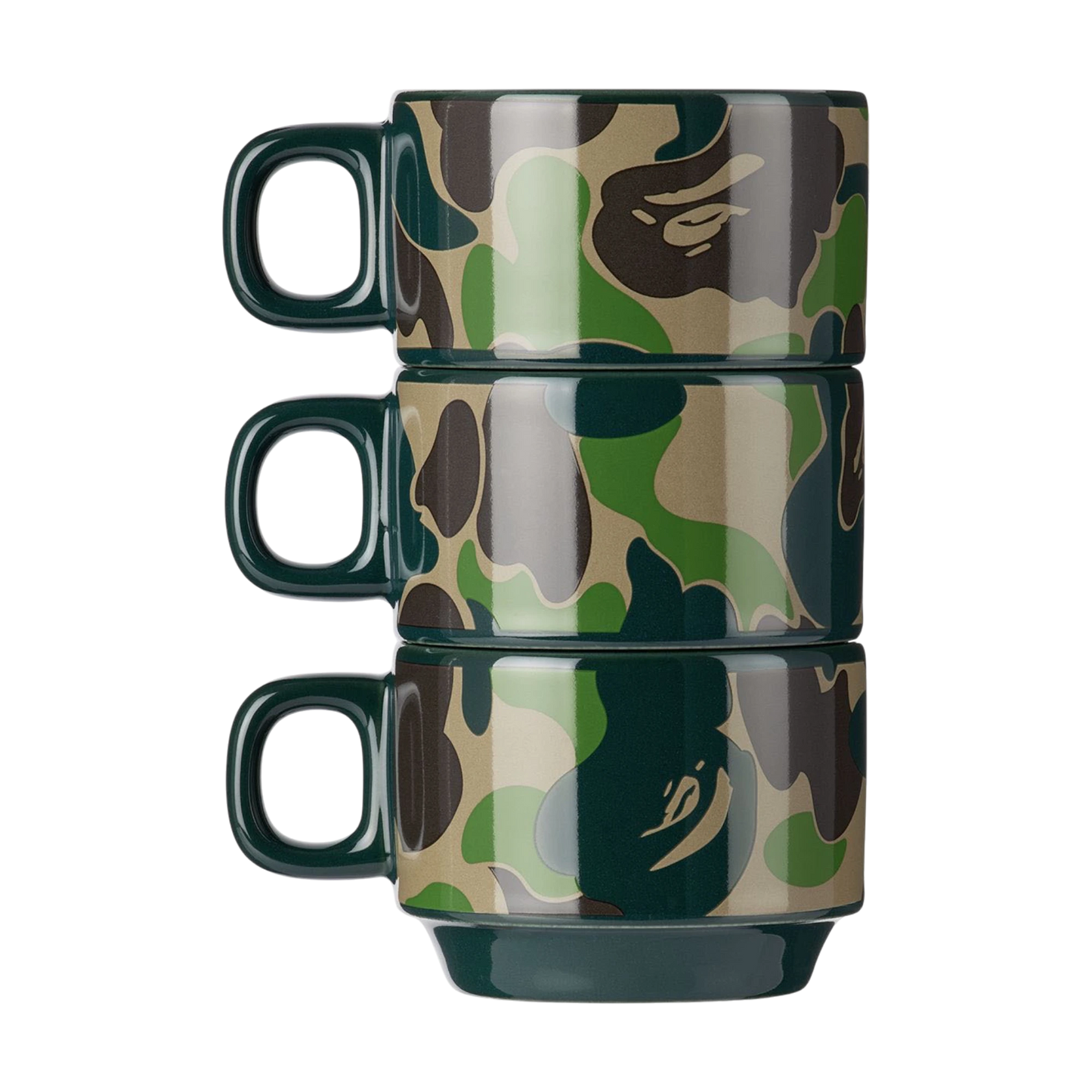 Bape Green ABC Camo Stacking Mug Set