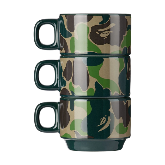 Bape Green ABC Camo Stacking Mug Set