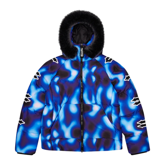 Trapstar Irongate Hooded Sleeve Puffer Black/Blue