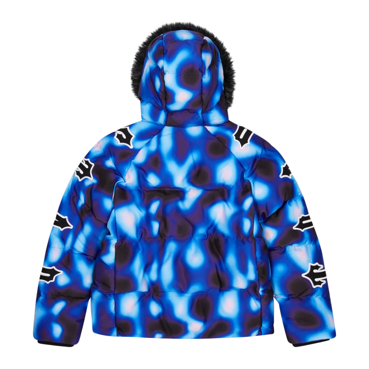 Trapstar Irongate Hooded Sleeve Puffer Black/Blue