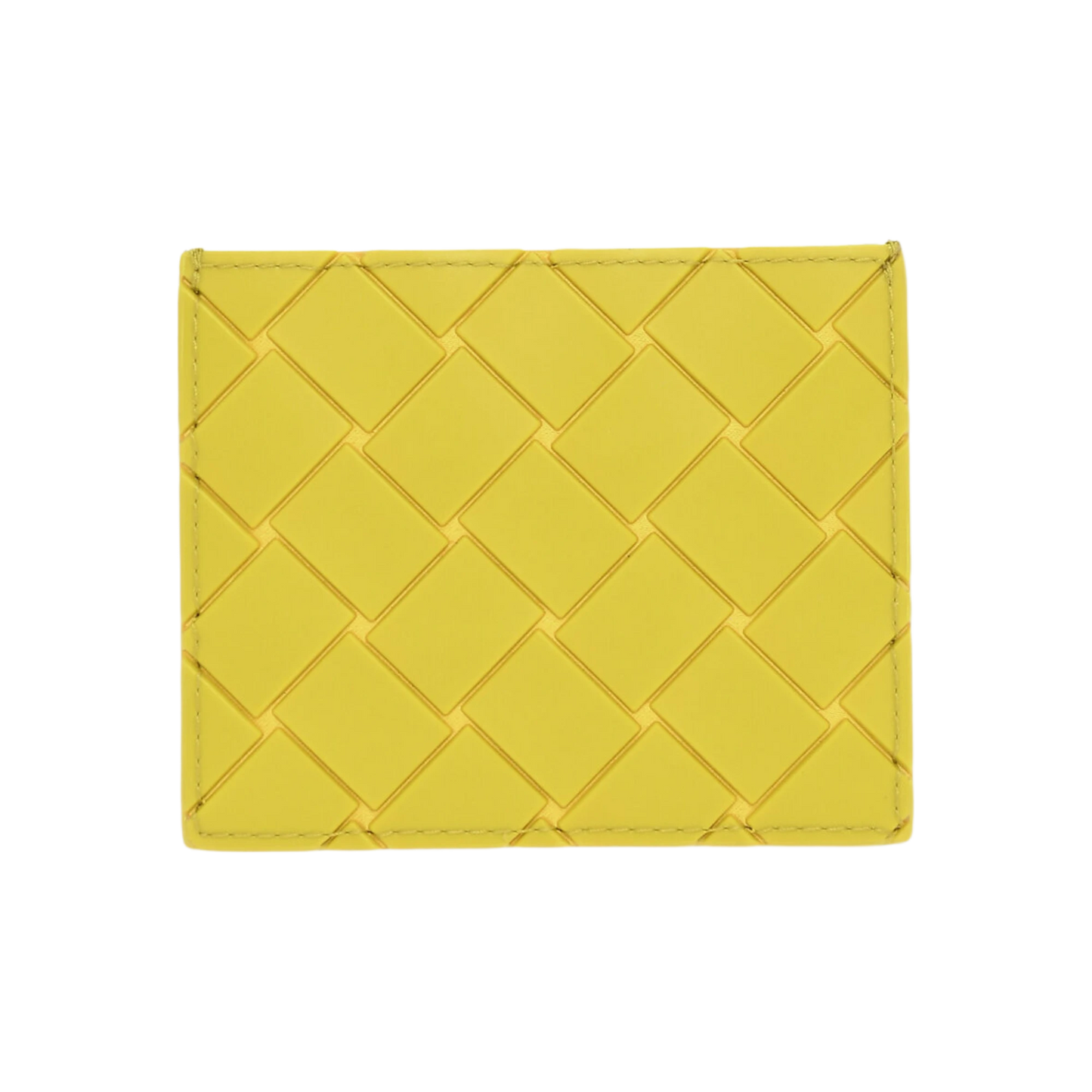 Bottega Veneta Leather and Rubber Card Holder with Intreccio Effect