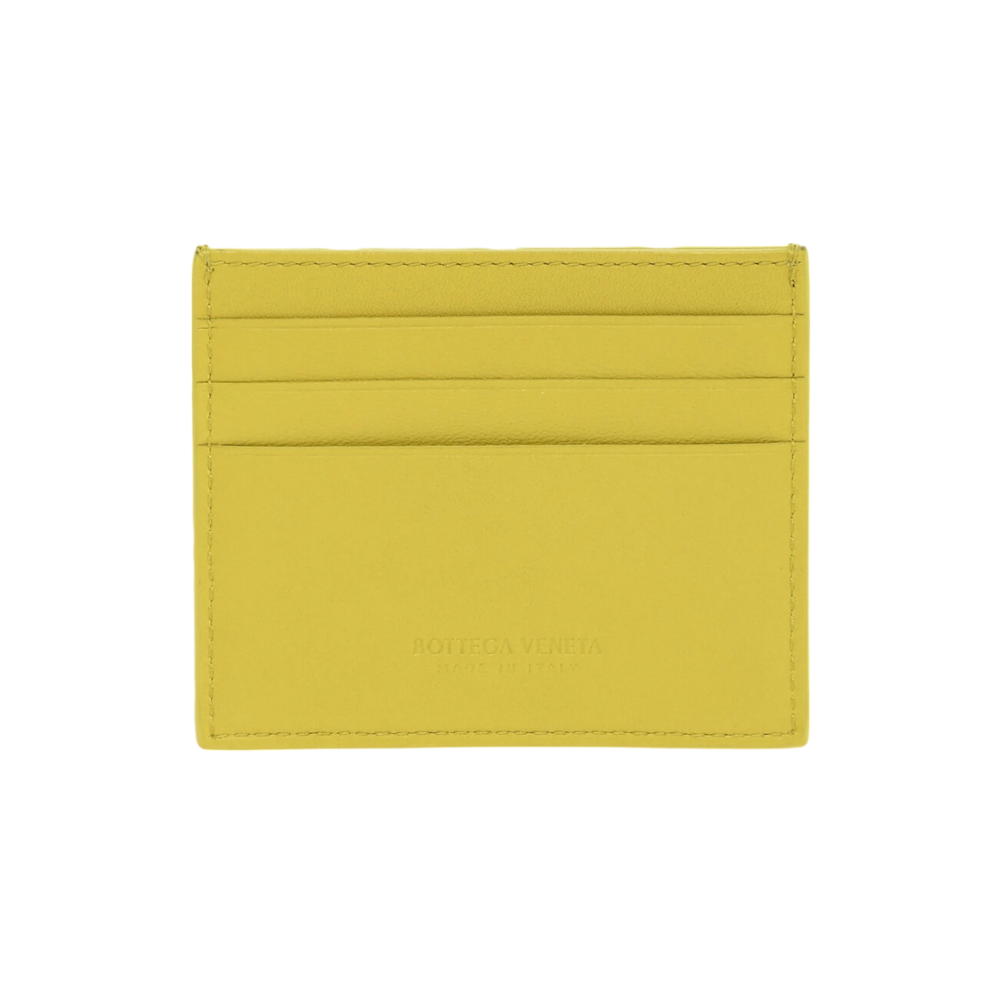 Bottega Veneta Leather and Rubber Card Holder with Intreccio Effect