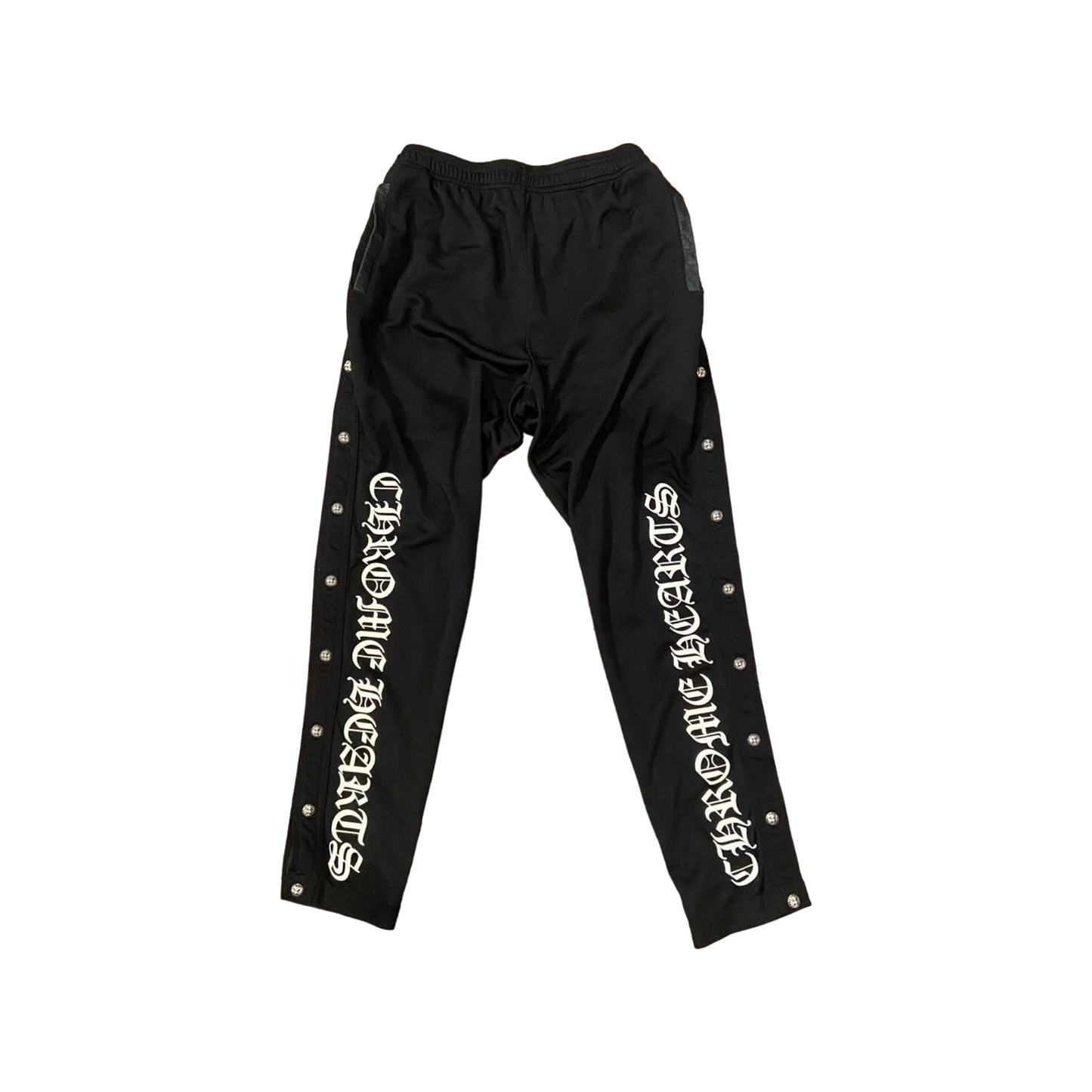 Chrome Hearts Perforated Silver Button Snap Joggers