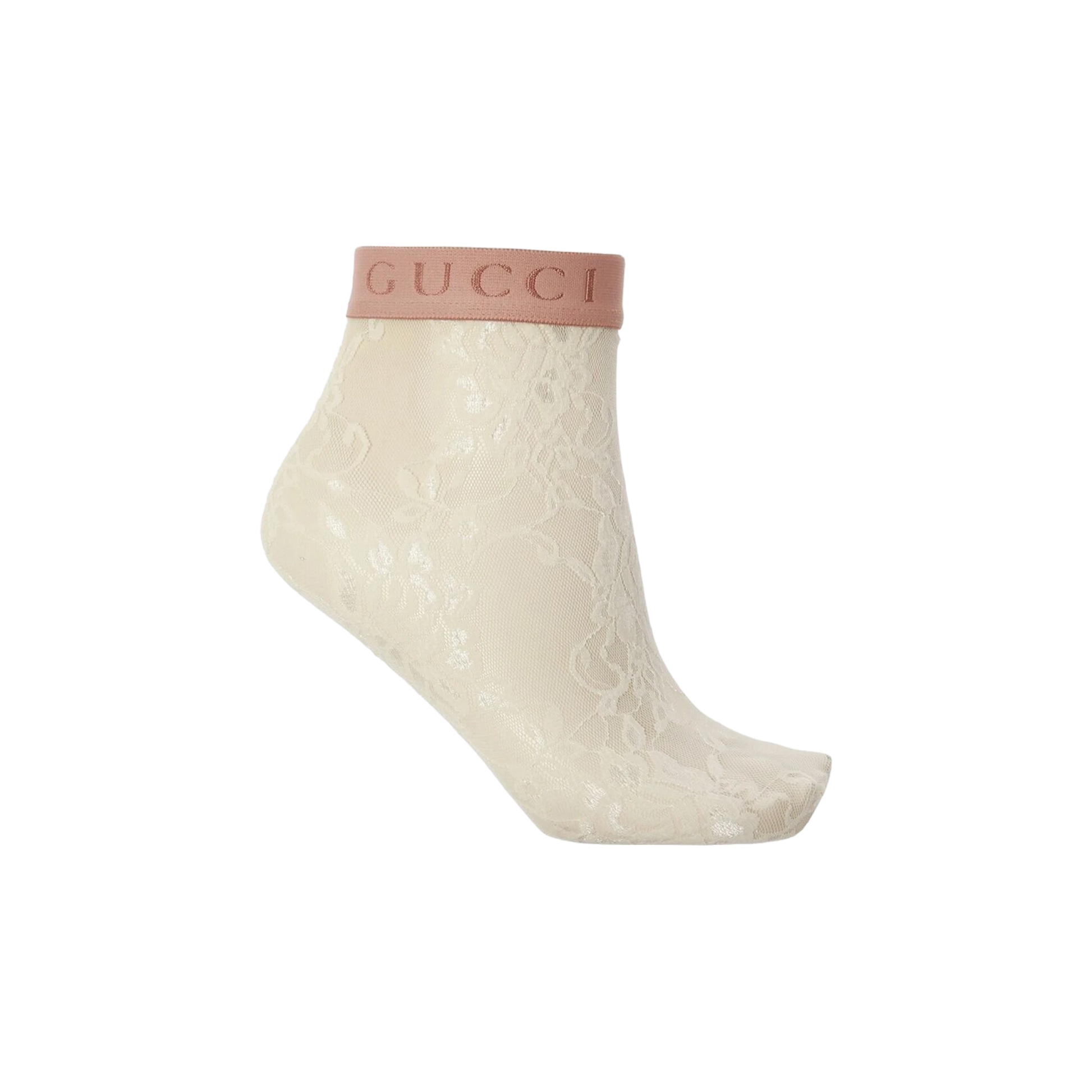 Gucci Ankle Sock Floral White