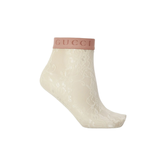 Gucci Ankle Sock Floral White