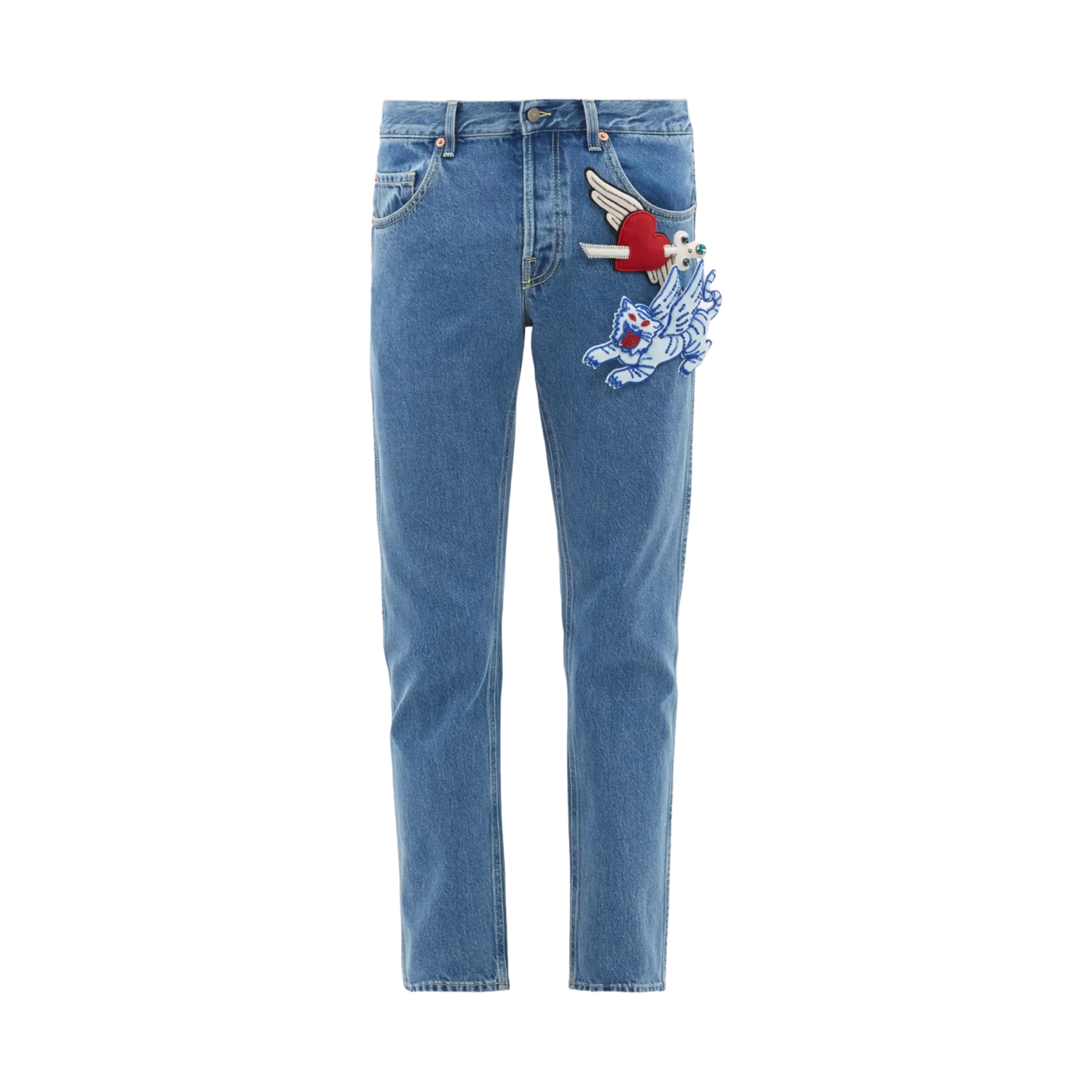 Gucci Oversized Applique Pin Denim