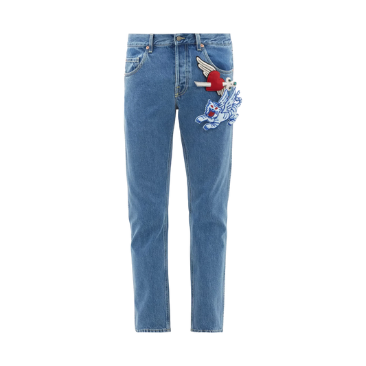 Gucci Oversized Applique Pin Denim