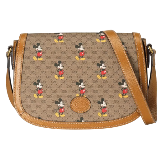 Gucci x Disney Shoulder Bag Mini GG Mickey Mouse Small Beige