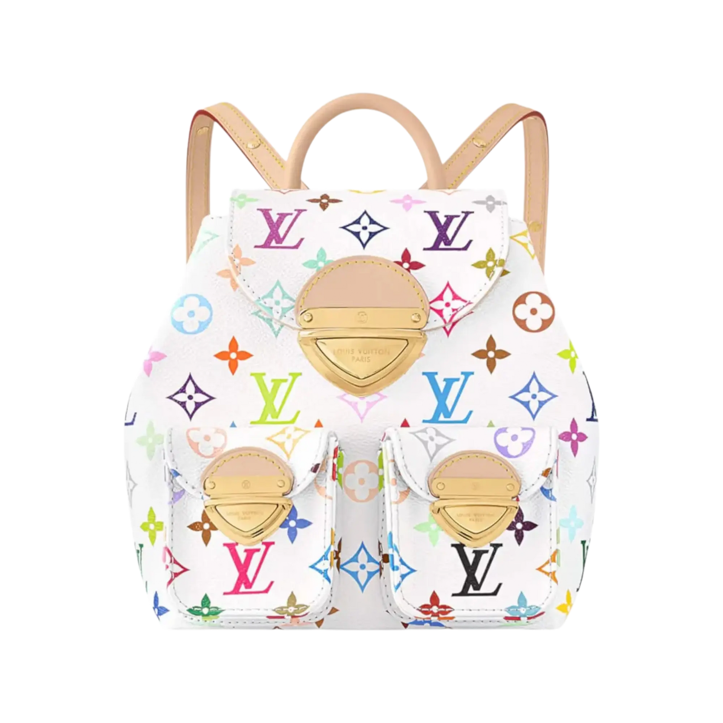 Louis Vuitton x Takashi Murakami Venice Backpack White Multicolored