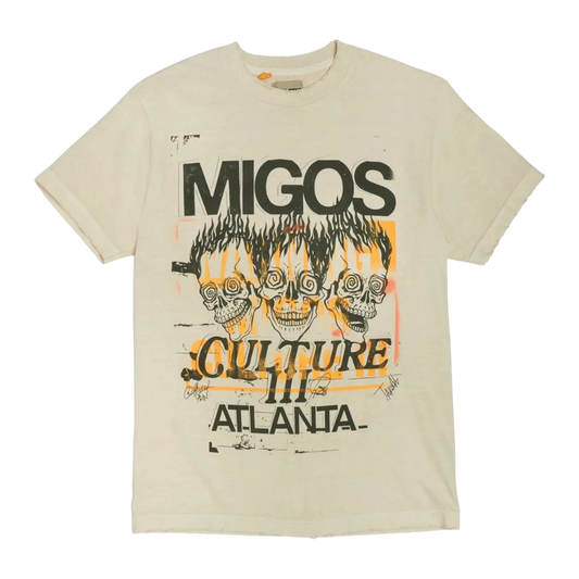 Migos x Gallery Dept. For Culture III Three Skulls T-shirt Natural