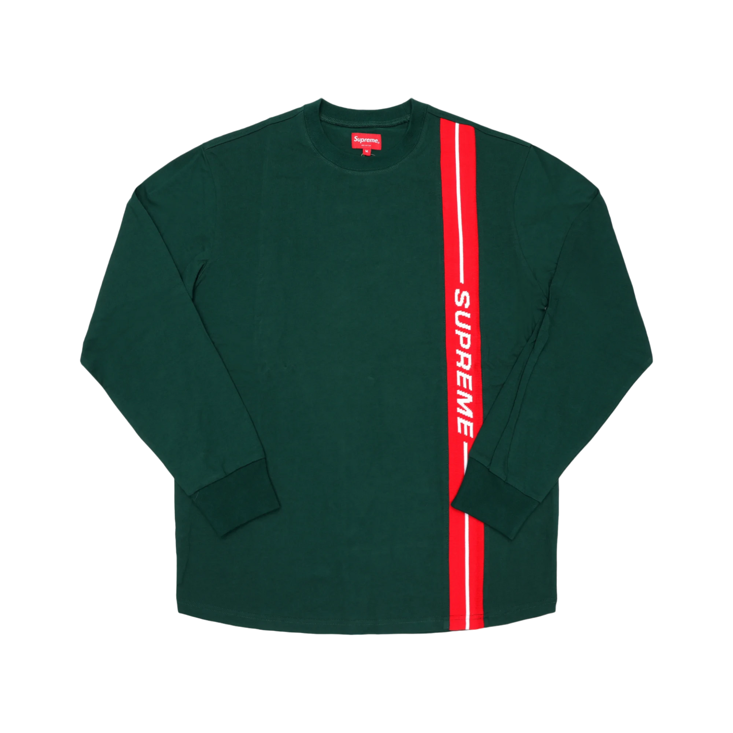 Supreme Vertical Logo Stripe L/S Top Dark Green