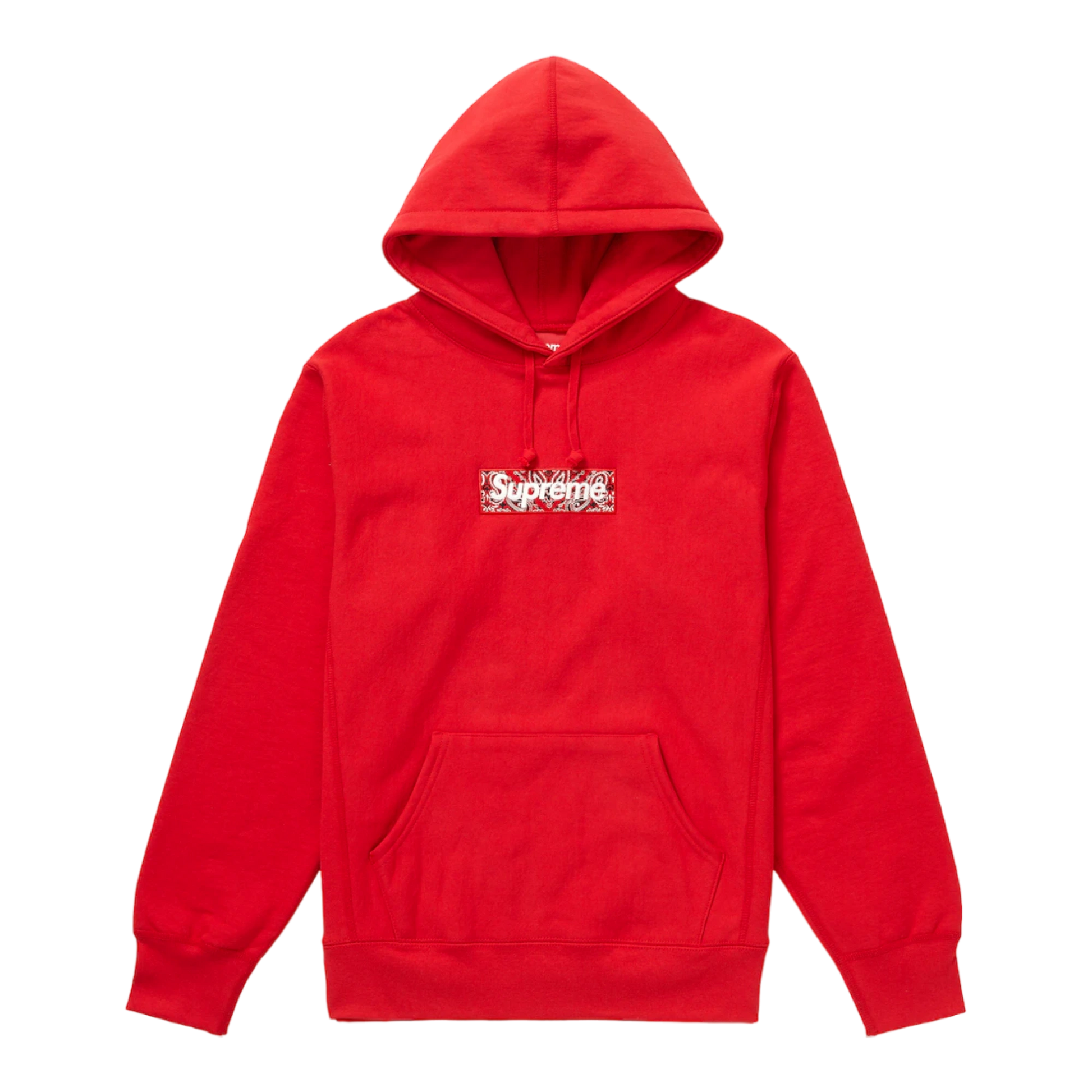 Supreme Box Logo Bandana Red Hoodie