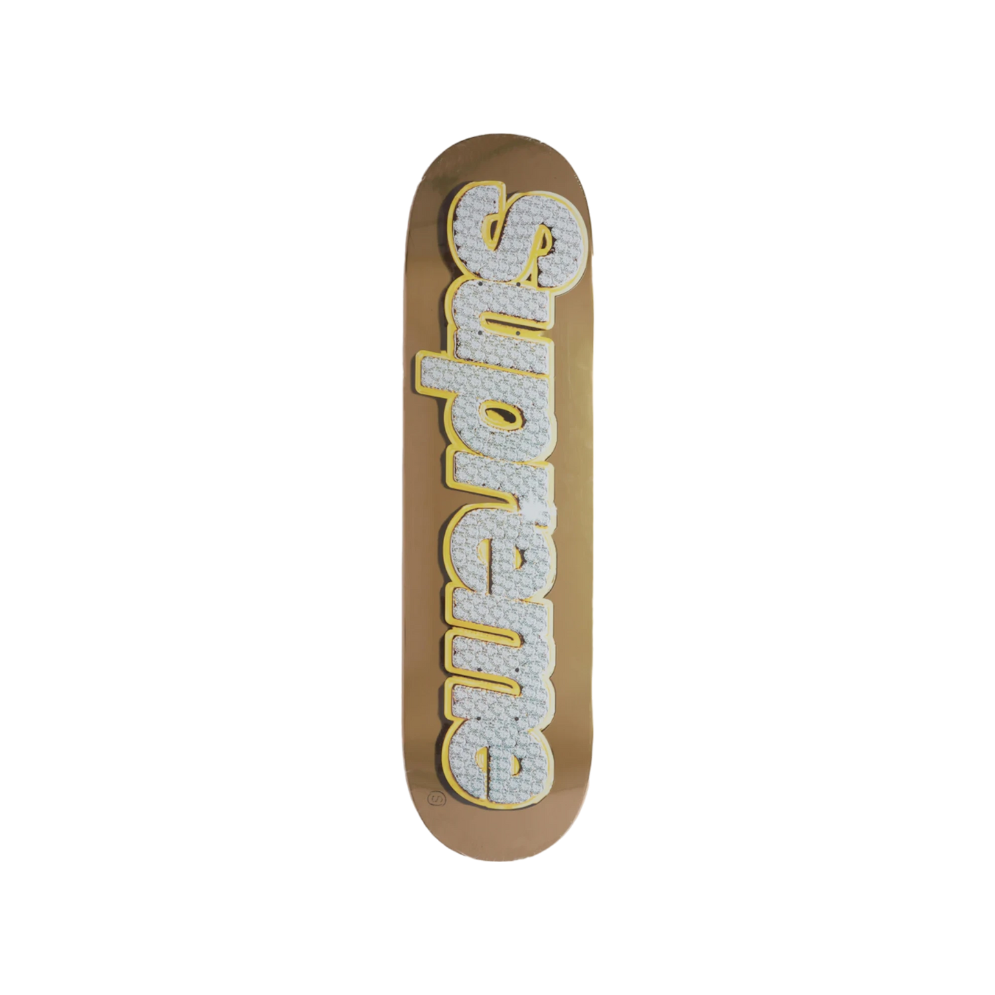 Supreme Bling Box Logo Gold Skateboard