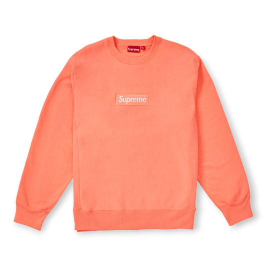 Supreme Box Logo Crewneck Fluorescent Pink