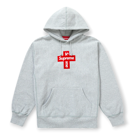 Supreme CrossLogo Grey Hoodie