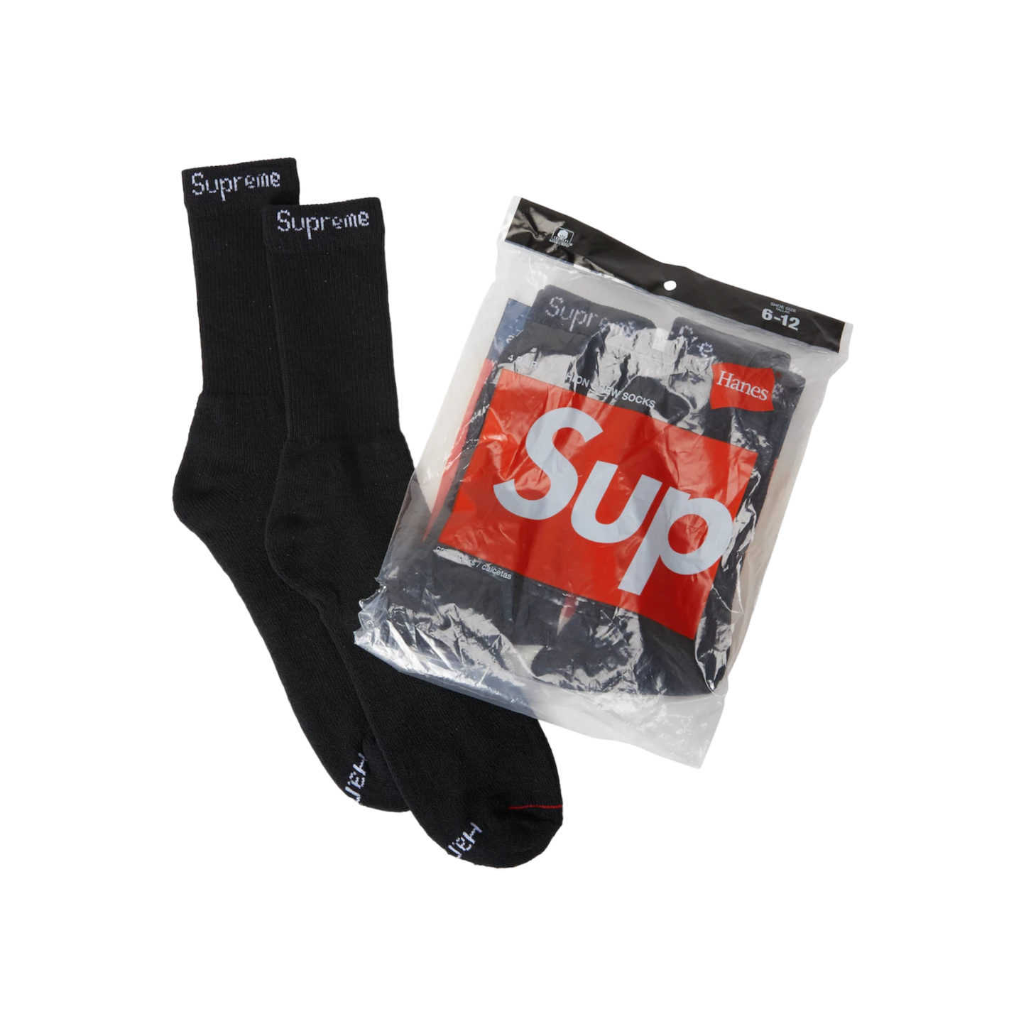 Supreme Socks by Hanes Black