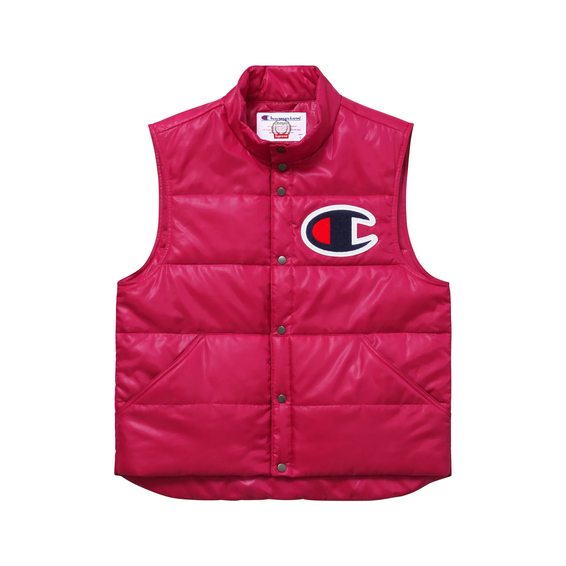 Supreme x Champion Puffy Vest Red – The Hype Room Supreme x Champion Puffy Vest Red – The Hype Room