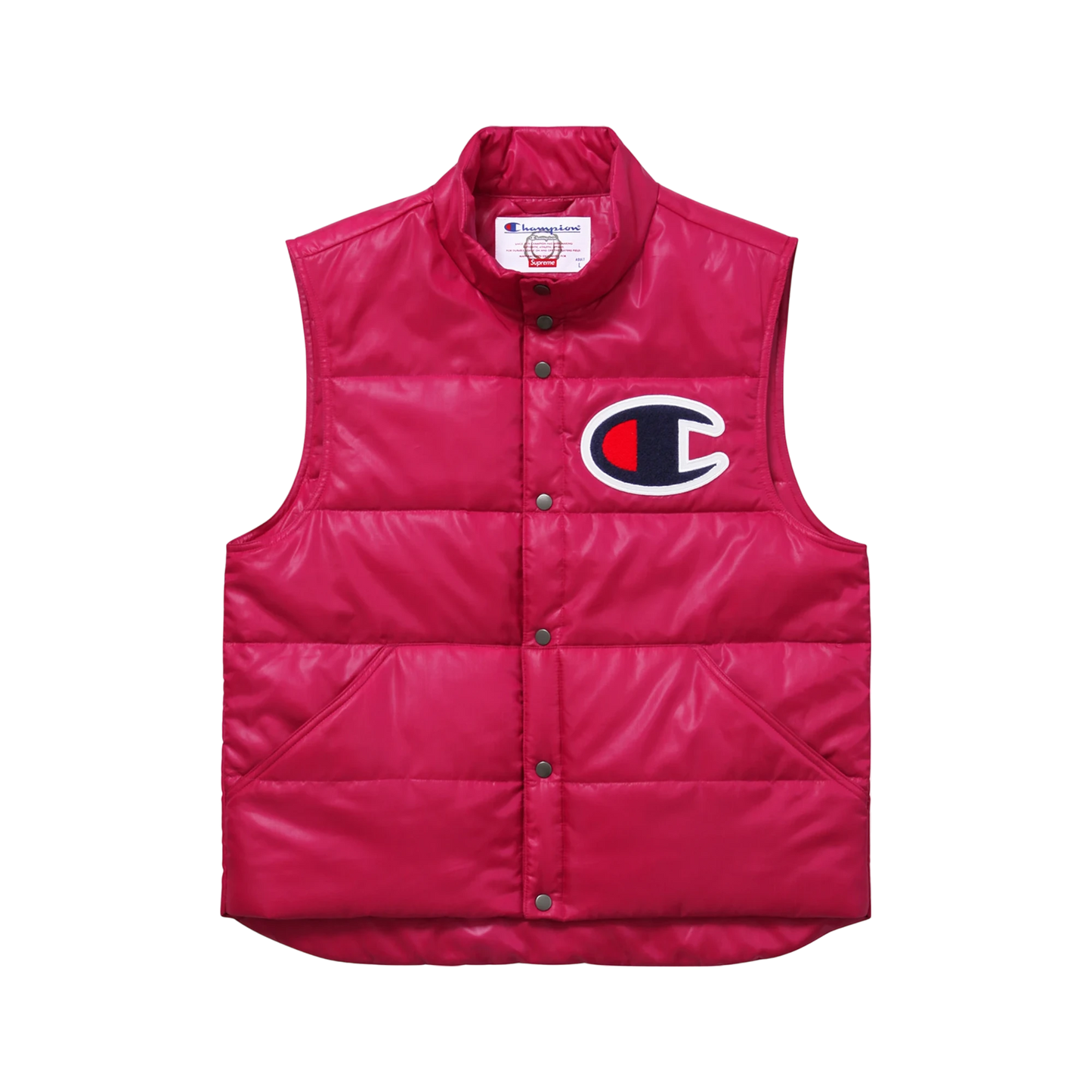 Supreme x Champion Puffy Vest Red