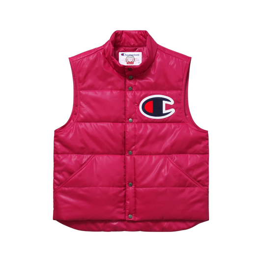 Supreme x Champion Puffy Vest Red