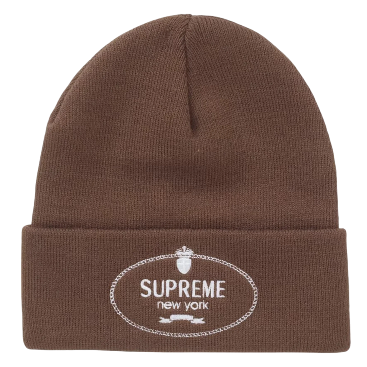 Supreme Crest Beanie Brown