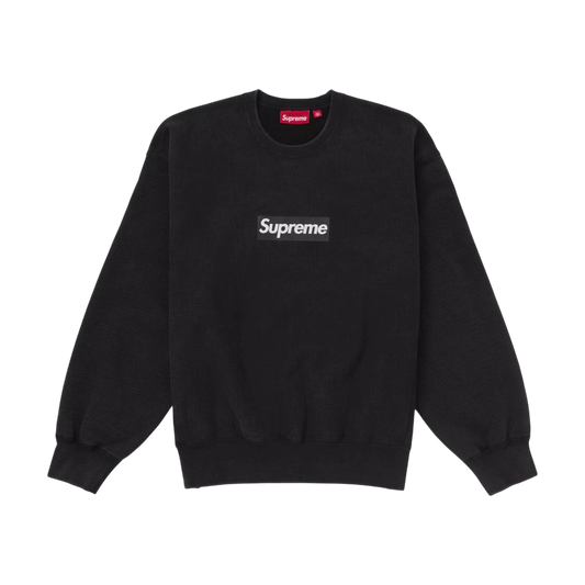 Supreme Washed Box Logo Crewneck Black