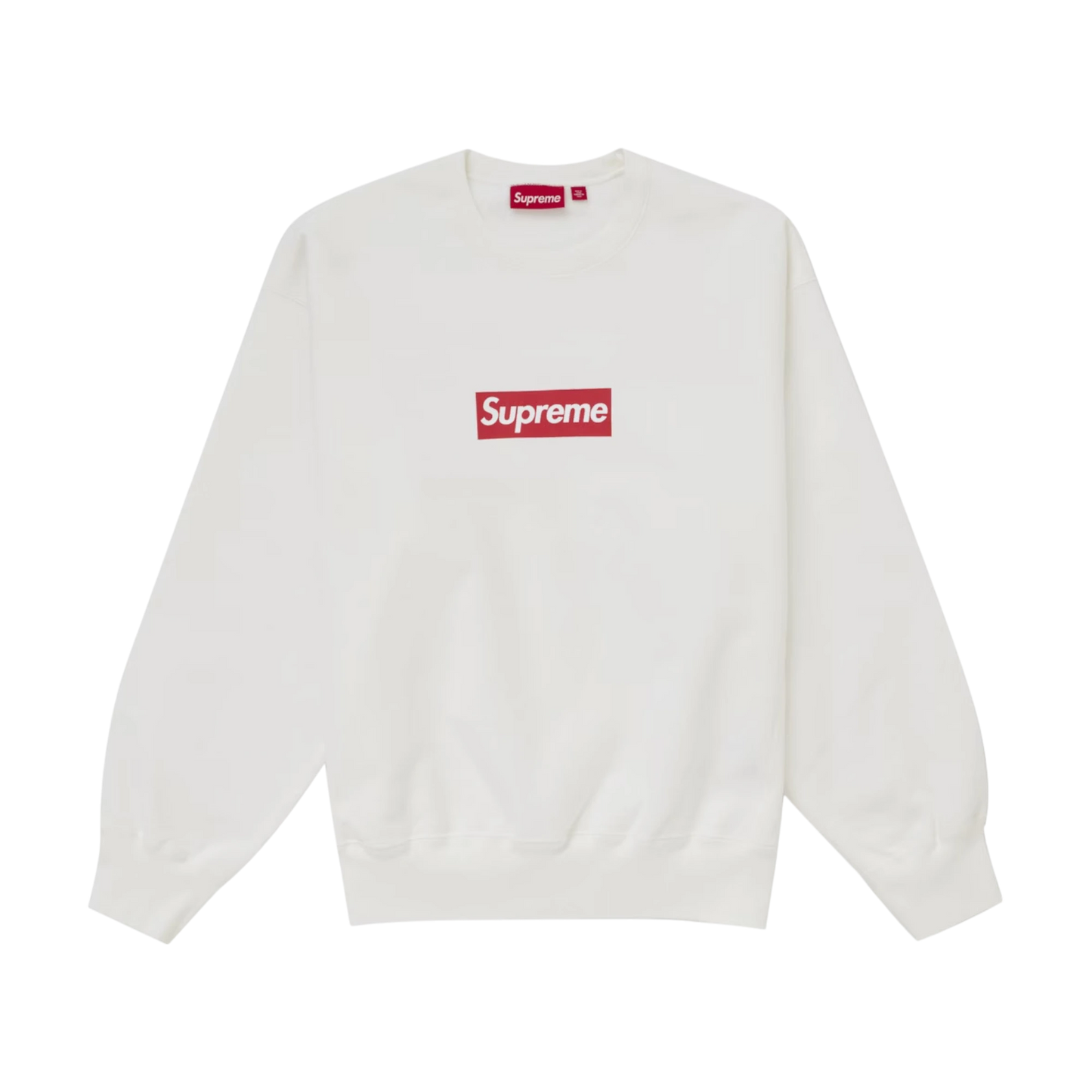 Supreme Washed Box Logo Crewneck White