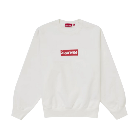 Supreme Washed Box Logo Crewneck White