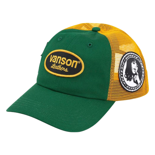Supreme Hysteric Glamour Vanson Leather Mesh Back 6-Panel Green