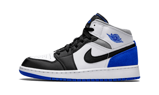 Jordan 1 Mid White Black Royal