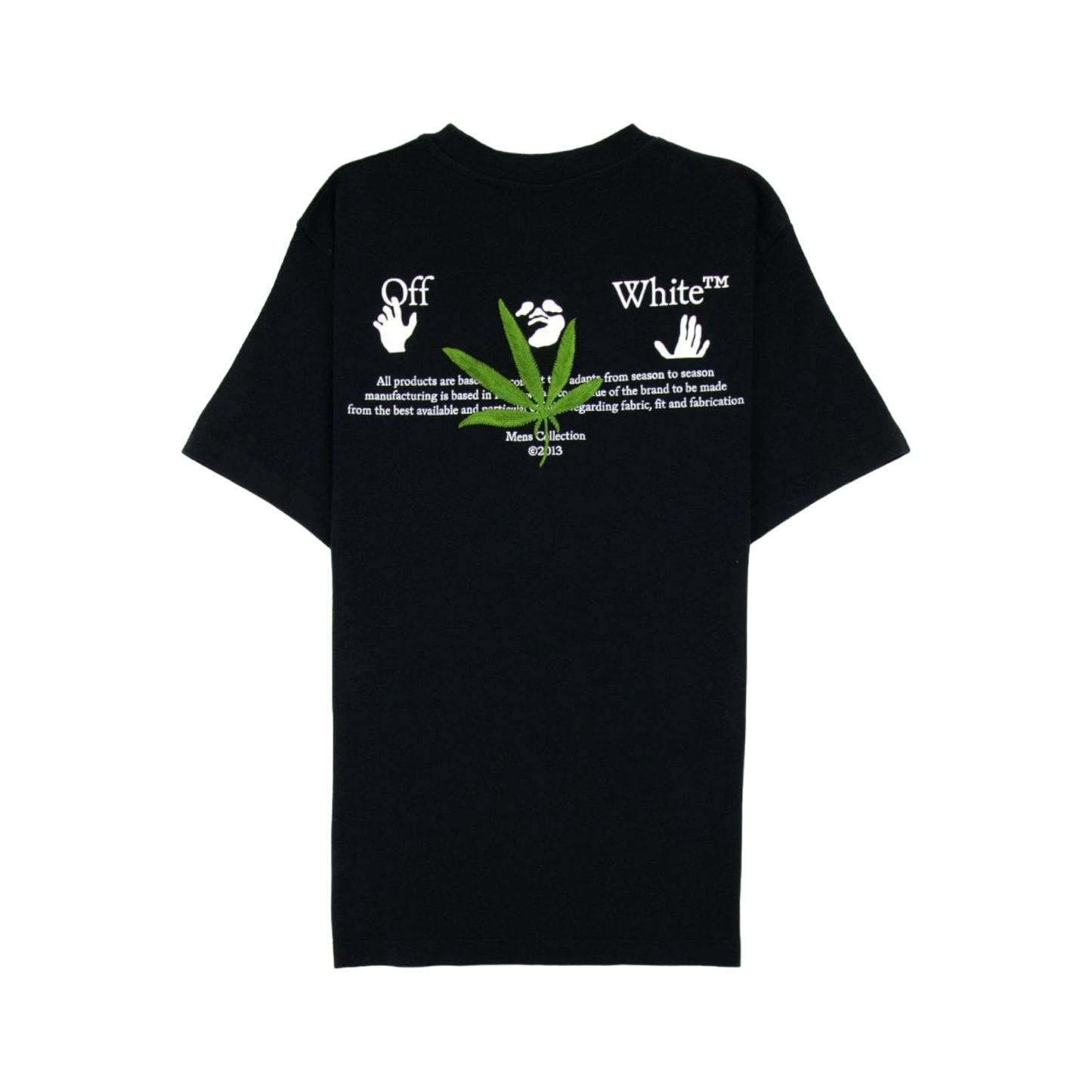 Off White High Weed Slim Tee Black/Green