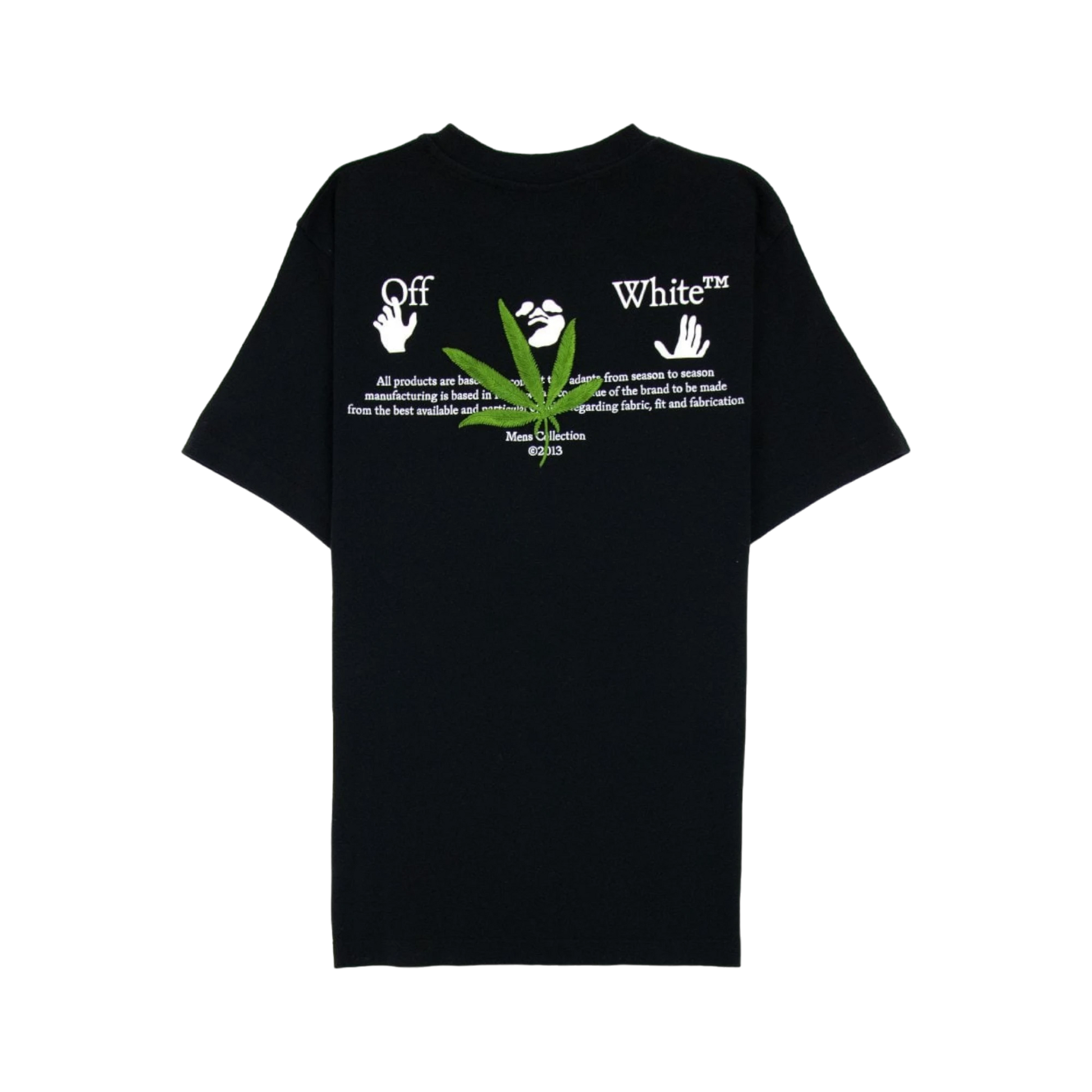 Off White High Weed Slim Tee Black/Green